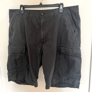 Gray cargo shorts